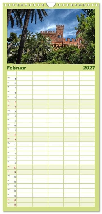 Produktbild: Familienplaner 2027 - Die zeitlose Sch&ouml;nheit von Genua mit 5 Spalten (Wandkalender, 21 x 45 cm) CALVENDO