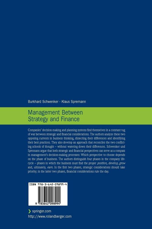 Produktbild: Management Between Strategy and Finance