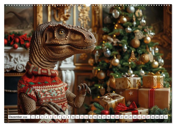 Produktbild: Reiche Dinos. Sie leben &ndash; im Luxus. (hochwertiger Premium Wandkalender 2026 DIN A2 quer), Kunstdruck in Hochglanz