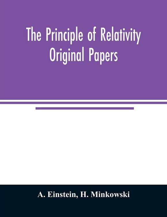 Produktbild: The principle of relativity; original papers