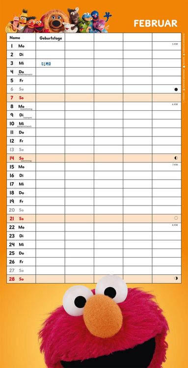 Produktbild: Sesamstra&szlig;e Familienkalender 2027