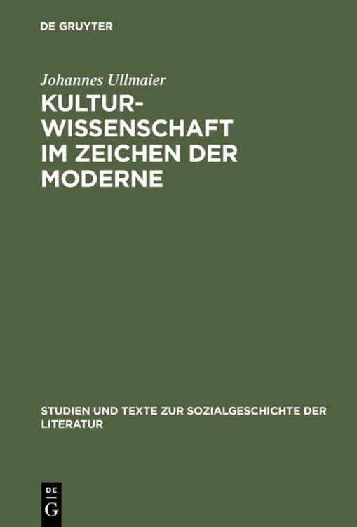 Produktbild: Kulturwissenschaft im Zeichen der Moderne