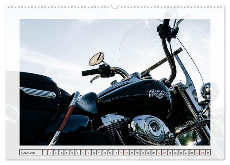 Produktbild: Legend&auml;re Linien &ndash; Harley Road King im Detail (hochwertiger Premium Wandkalender 2026 DIN A2 quer), Kunstdruck in Hochglanz