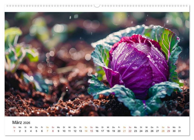 Produktbild: Gem&uuml;se f&uuml;r Gourmets (hochwertiger Premium Wandkalender 2026 DIN A2 quer), Kunstdruck in Hochglanz