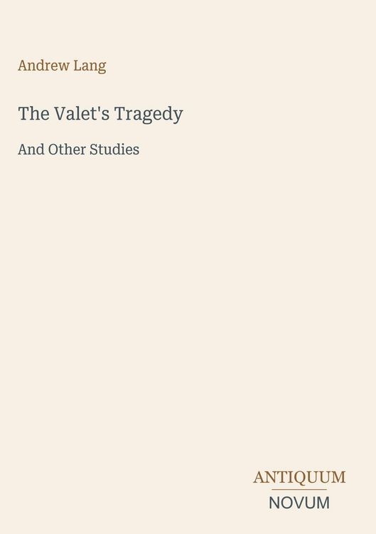 Produktbild: The Valet's Tragedy