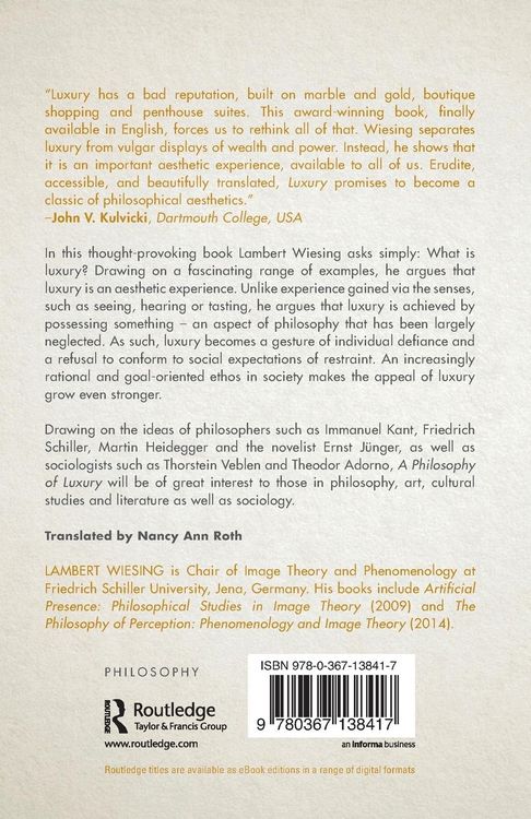 Produktbild: A Philosophy of Luxury