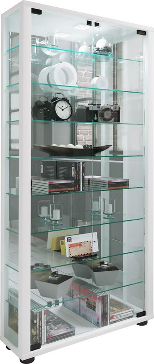Produktbild: Glas Stand Vitrine Sammelvitrine Lumo Maxi Spiegel