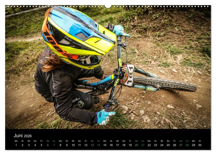 Produktbild: Downhill Racing 2026 (hochwertiger Premium Wandkalender 2026 DIN A2 quer), Kunstdruck in Hochglanz