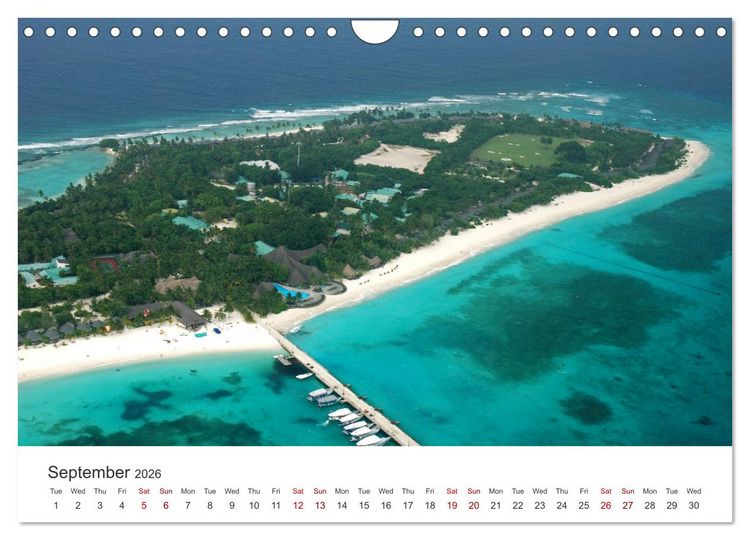Produktbild: Maldives from above (Wall Calendar 2026 DIN A4 landscape), CALVENDO 12 Month Wall Calendar