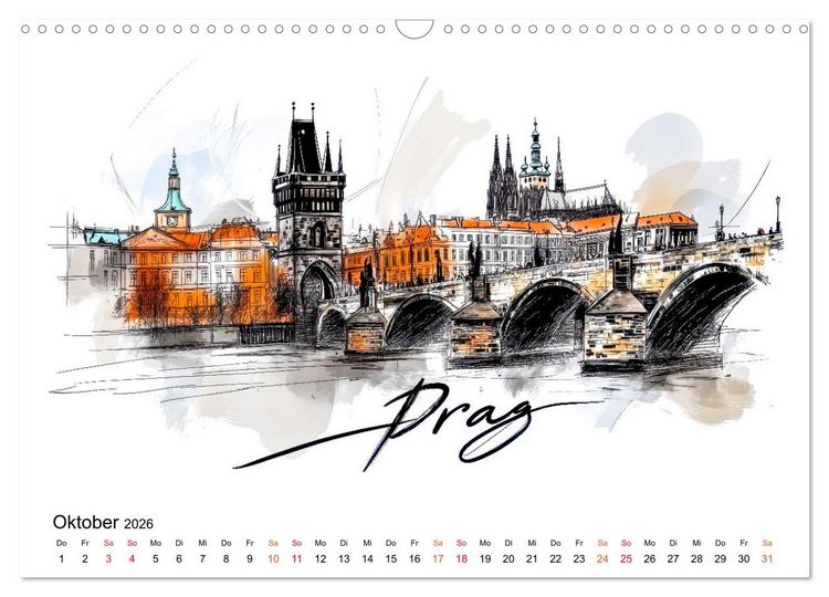 Produktbild: Europas St&auml;dte - ein Kalender f&uuml;r Entdecker (Wandkalender 2026 DIN A3 quer), CALVENDO Monatskalender