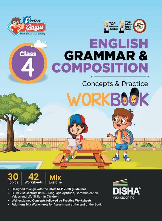 Produktbild: Perfect Genius Class 4 English Grammar & Composition Concepts & Practice Workbook | Follows NEP 2020 Guidelines