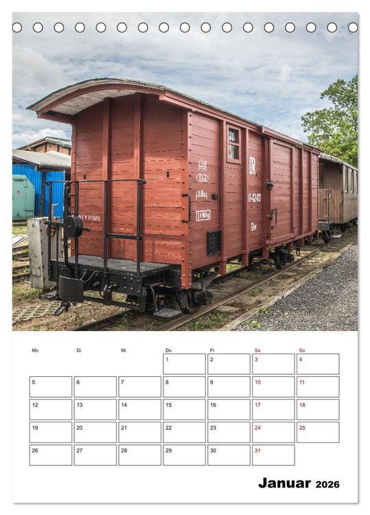Produktbild: Klein- und Privatbahn Museum Gramzow (Tischkalender 2026 DIN A5 hoch), CALVENDO Monatskalender
