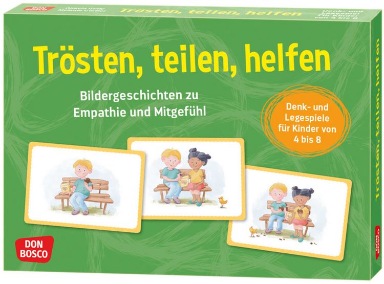 Produktbild: Tr&ouml;sten, teilen, helfen. Bildergeschichten zu Empathie und Mitgef&uuml;hl