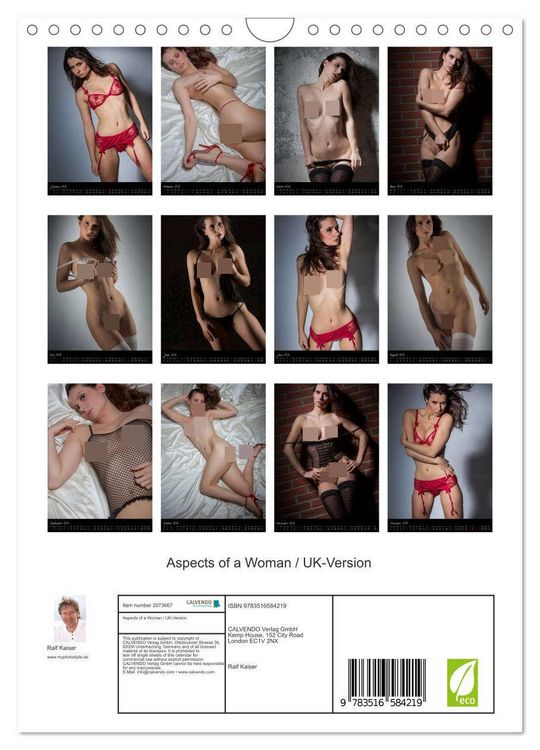 Produktbild: Aspects of a Woman / UK-Version (Wall Calendar 2026 DIN A4 portrait), CALVENDO 12 Month Wall Calendar