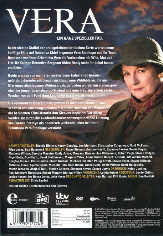 Produktbild: Vera - Ein ganz spezieller Fall/Staffel 7 [4 DVDs]