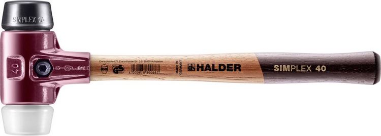 Produktbild: Halder SIMPLEX 3027.040 Schonhammer ergonomischer Griff, mittelhart 635g 325mm 1St.