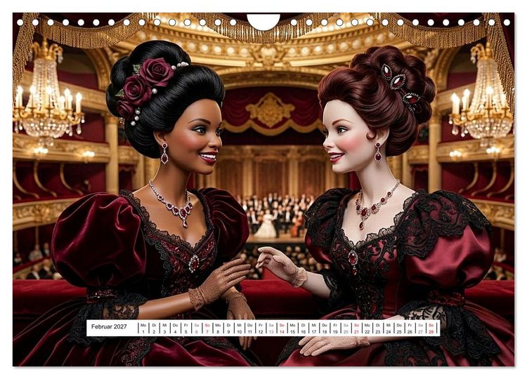 Produktbild: Fabulous Dolls &ndash; Belle &Eacute;poque (Wandkalender 2027 DIN A4 quer), CALVENDO Monatskalender
