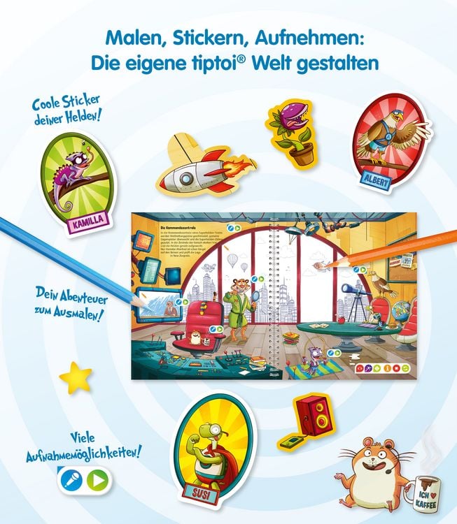 Produktbild: Tiptoi&reg; CREATE Malen Stickern Aufnehmen: Superhelden
