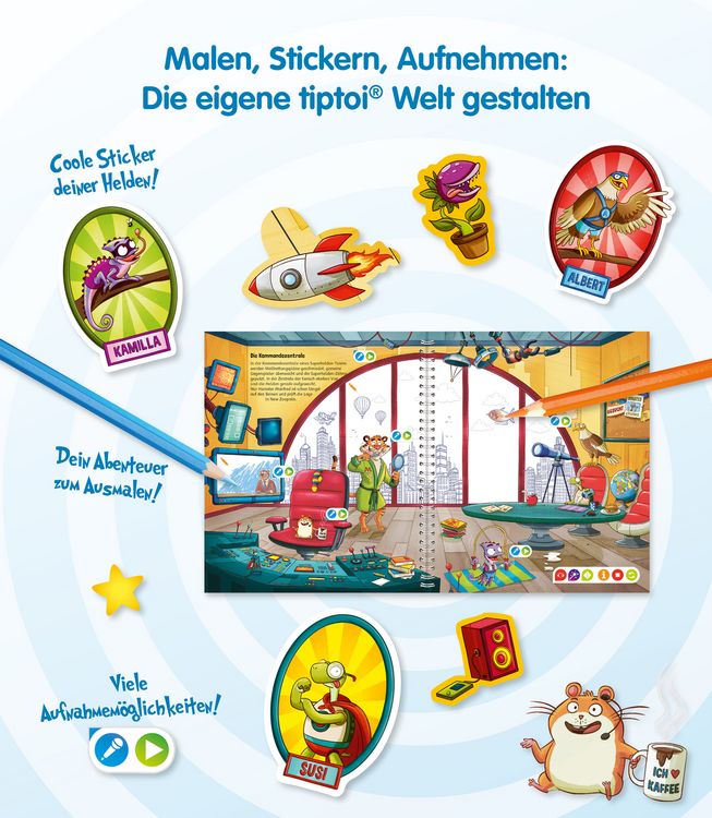 Produktbild: Tiptoi&reg; CREATE Malen Stickern Aufnehmen: Superhelden