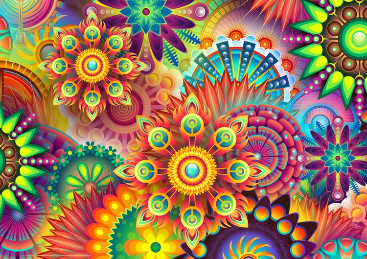 Produktbild: Lais Puzzle Unm&ouml;gliche, sehr schwierige, psychedelische Farben 1000 Teile