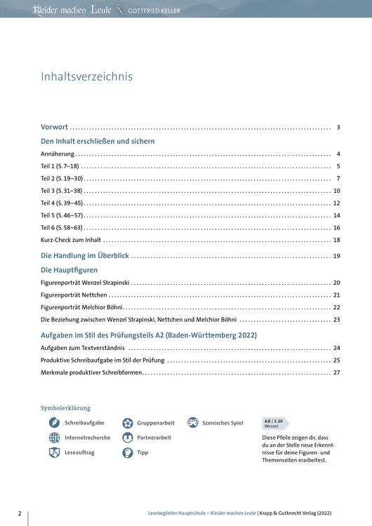 Produktbild: Kleider machen Leute &ndash; Gottfried Keller &ndash; Lesebegleiter &ndash; Hauptschule