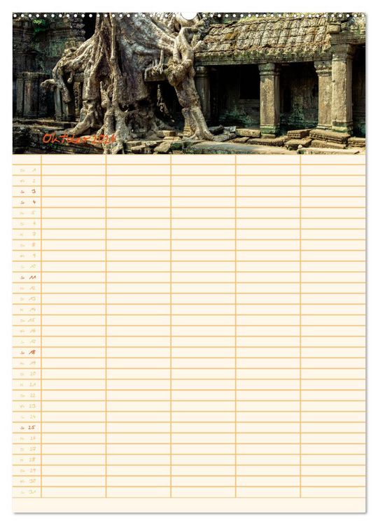 Produktbild: EXOTISCHES S&Uuml;DOSTASIEN - Familienplaner 2026 (Wandkalender 2026 DIN A2 hoch), CALVENDO Monatskalender