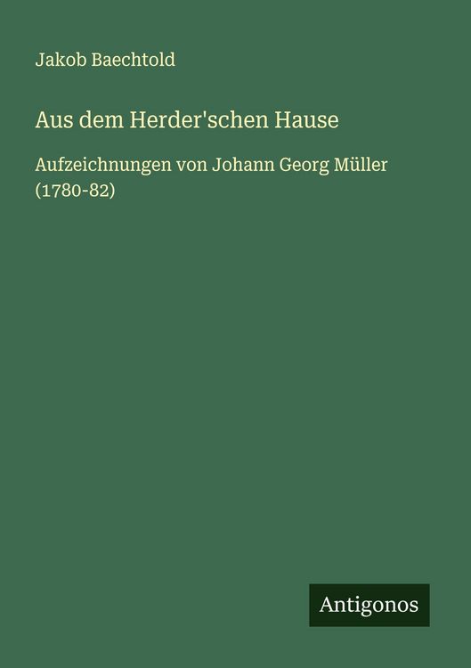 Produktbild: Aus dem Herder'schen Hause