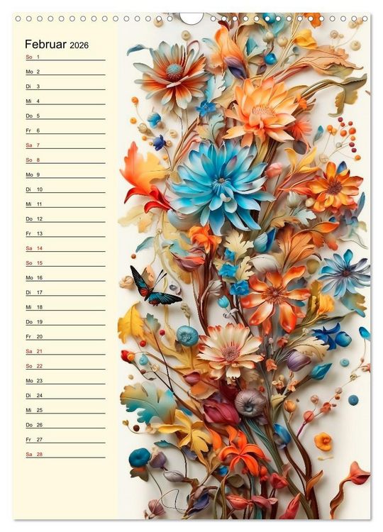 Produktbild: Bl&uuml;tenarrangements (Wandkalender 2026 DIN A3 hoch), CALVENDO Monatskalender