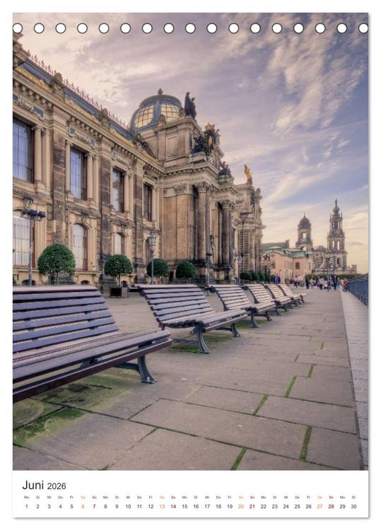 Produktbild: Highlights in Dresden (Tischkalender 2026 DIN A5 hoch), CALVENDO Monatskalender