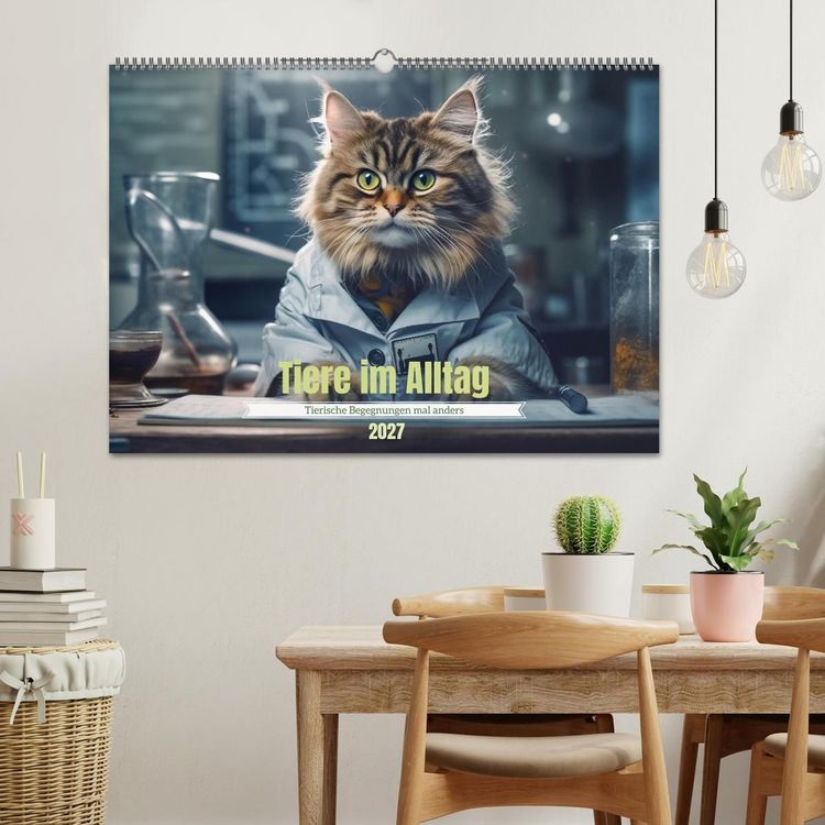 Produktbild: Tiere im Alltag (Wandkalender 2027 DIN A2 quer), CALVENDO Monatskalender