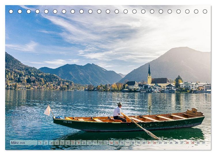 Produktbild: Malerischer Tegernsee (Tischkalender 2026 DIN A5 quer), CALVENDO Monatskalender