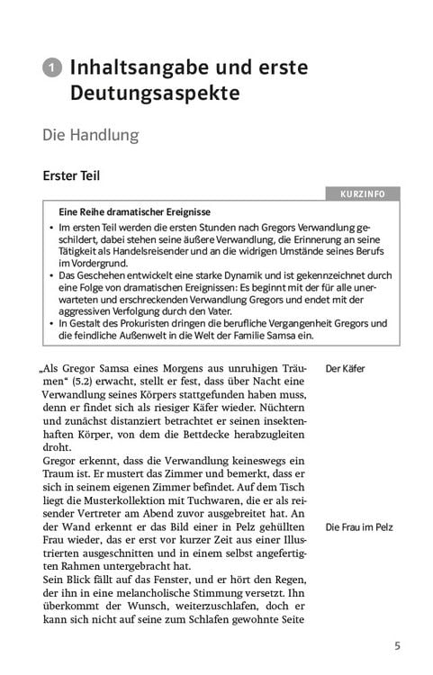 Produktbild: Lekt&uuml;rehilfen Franz Kafka, 'Die Verwandlung'. Interpretationshilfe f&uuml;r Oberstufe und Abitur