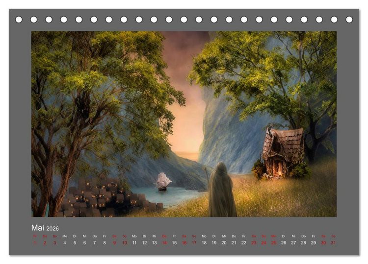 Produktbild: Weg des Zauberers (Tischkalender 2026 DIN A5 quer), CALVENDO Monatskalender