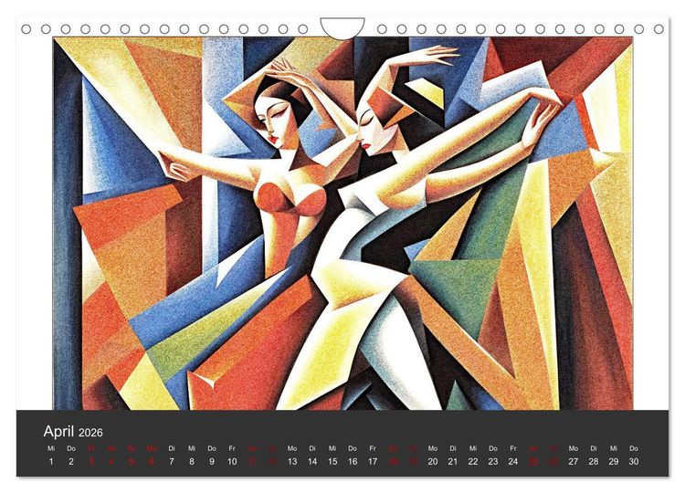 Produktbild: Kubistische Frauen Bilder (Wandkalender 2026 DIN A4 quer), CALVENDO Monatskalender