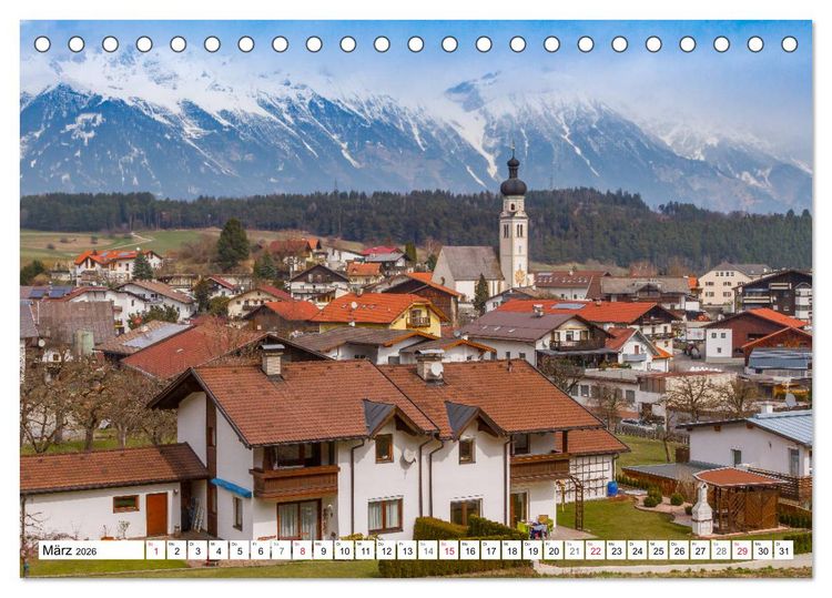 Produktbild: Reise nach Tirol - Die kleinen D&ouml;rfer bei Innsbruck (Tischkalender 2026 DIN A5 quer), CALVENDO Monatskalender