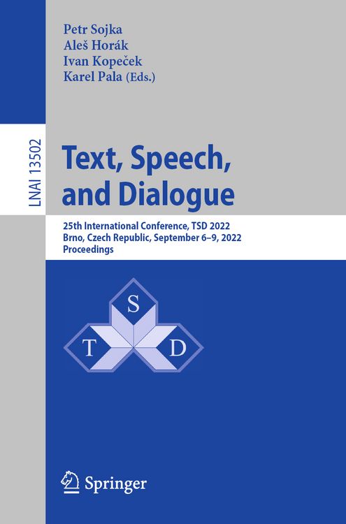 Produktbild: Text, Speech, and Dialogue