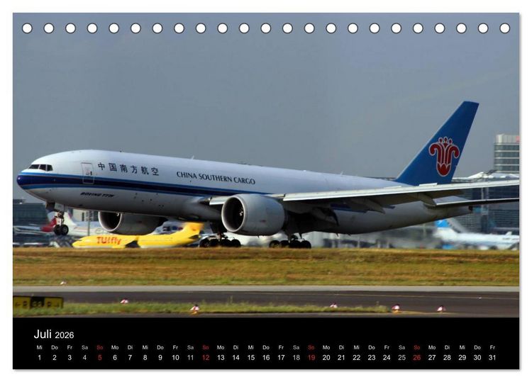Produktbild: Internationale Frachtflugzeuge (Tischkalender 2026 DIN A5 quer), CALVENDO Monatskalender