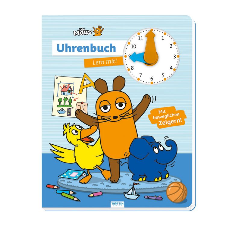 Produktbild: Tr&ouml;tsch Die Maus Uhrenbuch Lern mit! Pappenbuch