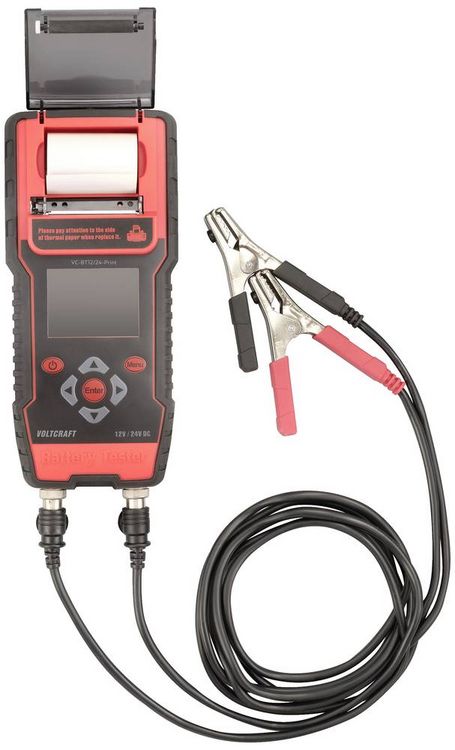 Produktbild: VOLTCRAFT VC-BT12/24-Print Kfz-Batterietester 12 V, 24 V Batteriepr&uuml;fung 24.3 mm x 11 mm x 5.9 mm