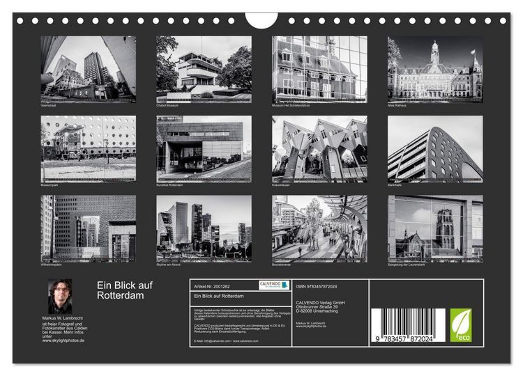 Produktbild: Ein Blick auf Rotterdam (Wandkalender 2026 DIN A4 quer), CALVENDO Monatskalender