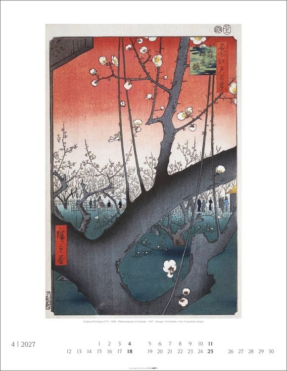 Produktbild: Japan Art Kalender 2027 - Die Kunst des Farbholzsschnitts