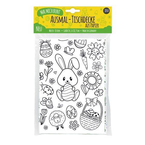 Produktbild: Mal Mich Bunt Ausmal-Tischdecke aus Papier, Motiv Ostern