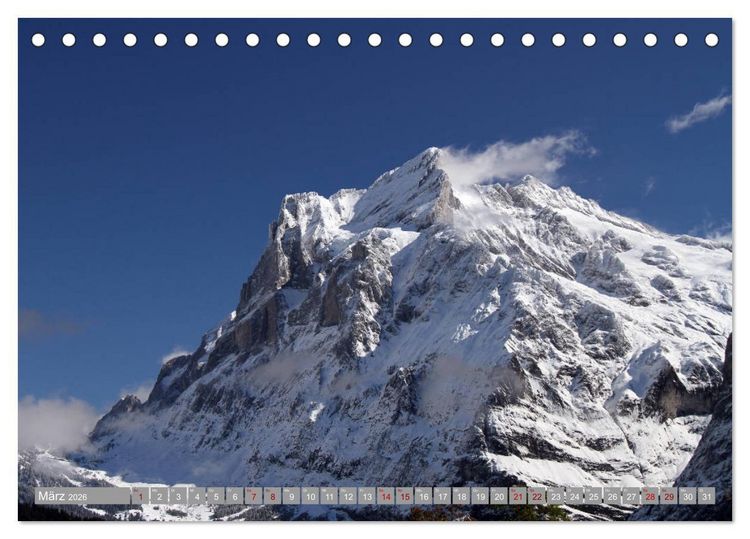 Produktbild: Schweizer Berggipfel (Tischkalender 2026 DIN A5 quer), CALVENDO Monatskalender