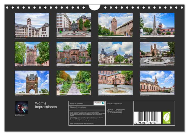 Produktbild: Worms Impressionen (Wandkalender 2026 DIN A4 quer), CALVENDO Monatskalender