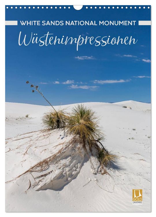 Produktbild: WHITE SANDS NATIONAL MONUMENT W&uuml;stenimpressionen (Wandkalender 2026 DIN A3 hoch), CALVENDO Monatskalender