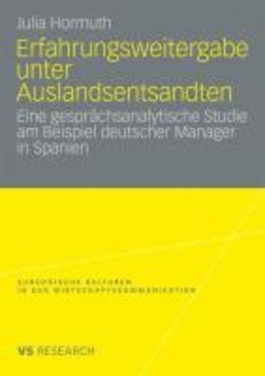 Produktbild: Erfahrungsweitergabe unter Auslandsentsandten