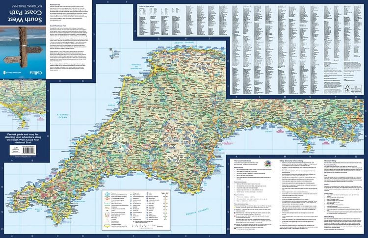 Produktbild: South West Coast Path National Trail Map