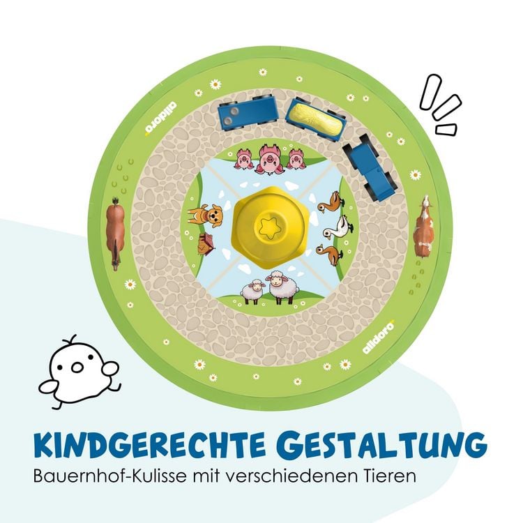 Produktbild: alldoro - Brummkreisel Bauernhof, interaktiver Kreisel
