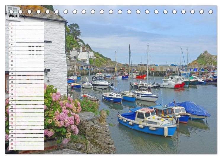 Produktbild: Cornwall. Terminkalender (Tischkalender 2026 DIN A5 quer), CALVENDO Monatskalender