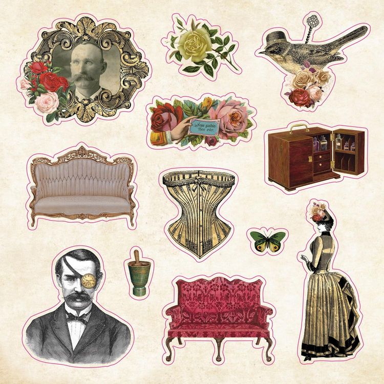 Produktbild: The Sticker Book of Curiosities (Over 750 Stickers)